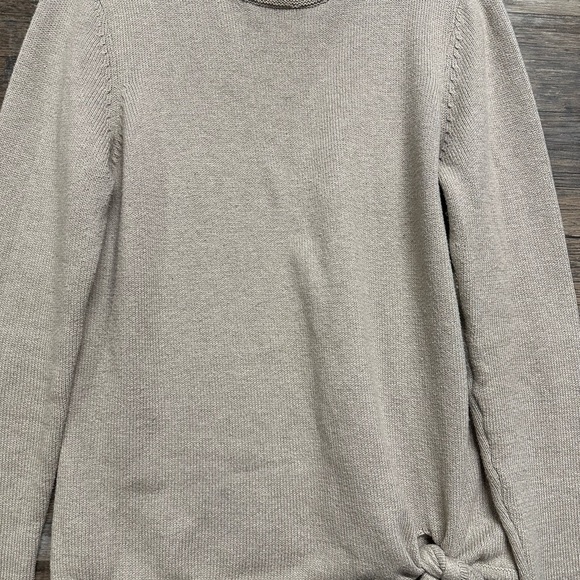 J. Jill Beige Sweater with Side Tie - Picture 3 of 4